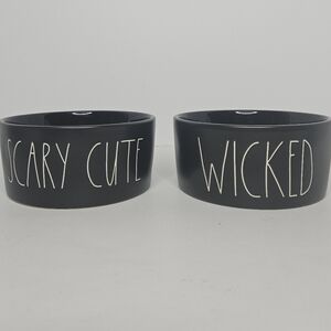 Rae Dunn Artisan Collection Dog Cat Food Water Bowls Set